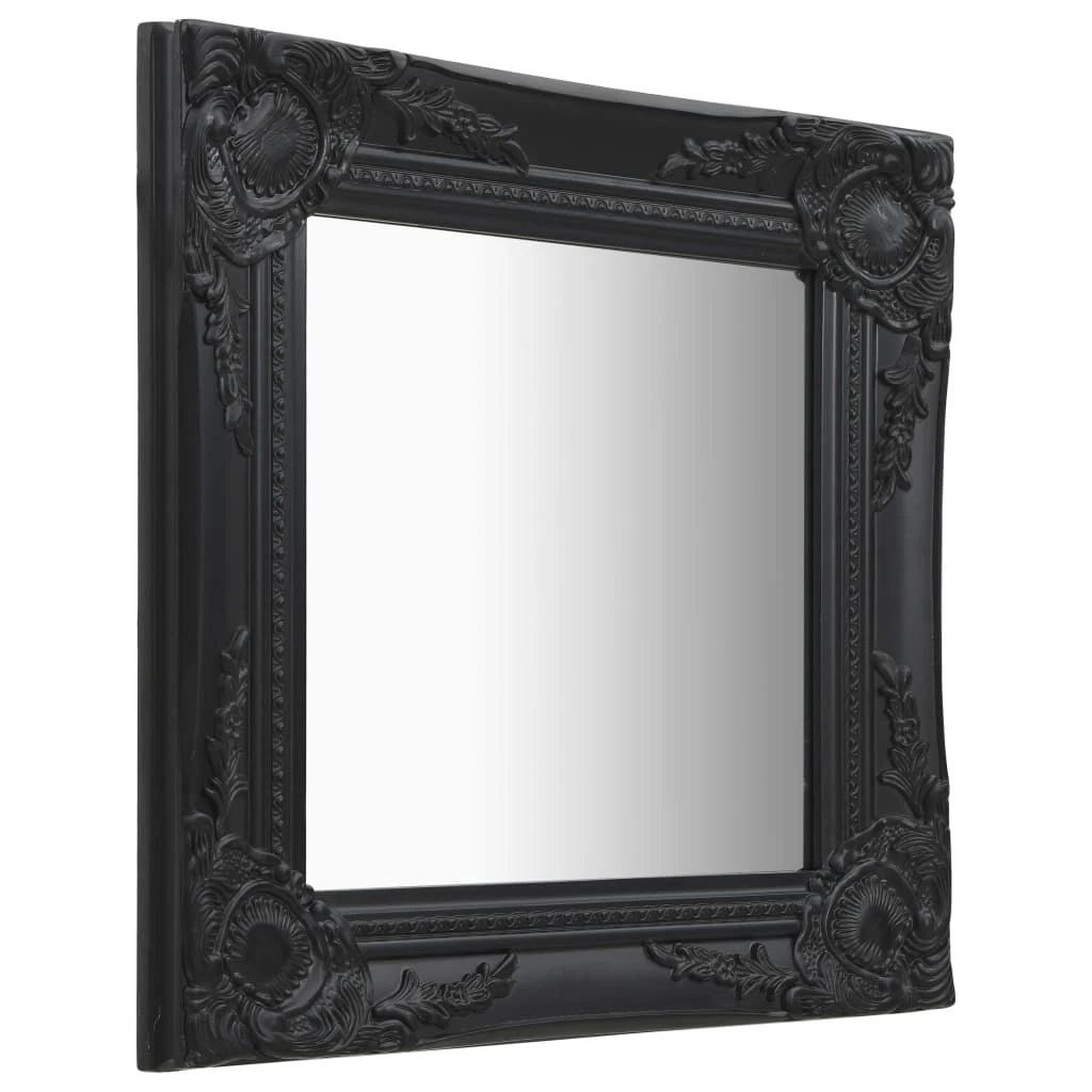Kernohan Specchio da bagno da parete con cornice in metallo nero, 91 x 91 cm, nero opaco, antiruggine, vetro HD, specchio rettangolare da parete ( orizzontale/verticale