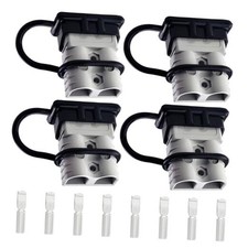 4 Pack 120AMP Battery Quick Connect Disconnect Kit - 4 Gauge 120A 4Pack Gray