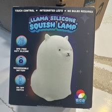 Llama Silicone Squish Lamp White LED Color Changing Touch Control Rechargeable