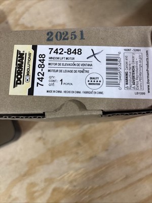Doorman Window Lift Motor 742-848 N.O.S