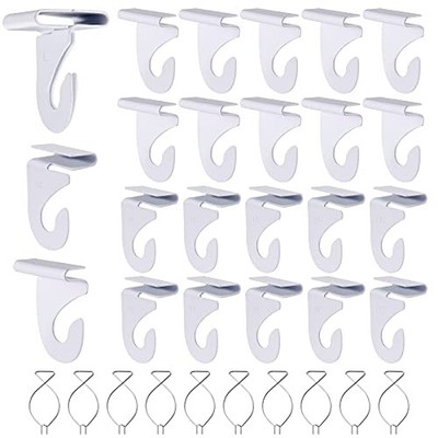 20 Drop Ceiling Hooks for Classrooms & Offices, White Heavy Duty 20White