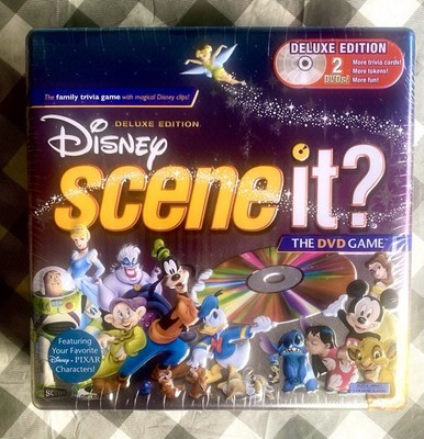 Brand New-Sealed | Scene-It Disney Deluxe Edition | 2 Disc Board Game Tin | 2005
