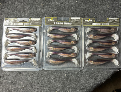 storm Largo shad paddle tail bait 4'' Tennessee Shad LGS4LTD lot 3 walleye