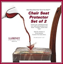 LAMINET Vinyl Chair Protectors, Clear, 26X253/4-Inch, Fits Chairs up to
