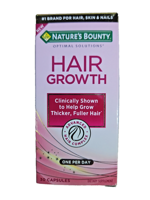 #ad Nature#x27;s Bounty Hair Growth Support Thicker Fuller Hair 30 Caps Exp. 02 2026 $8.65