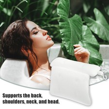 MP-Unique Bargains Bath Pillow Cushion with 6 Suction Cups White