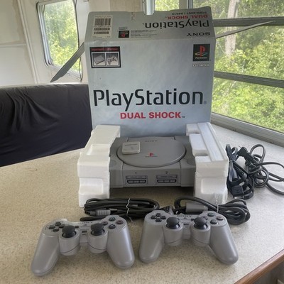VINTAGE PLAYSTATION DUAL SHOCK NEW OPEN BOX TESTED WORKING