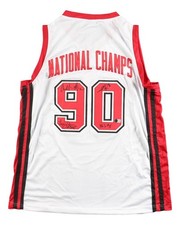 1989-90 UNLV Larry Johnson Augmon Hunt Scurry Signed White Basketball Jersey BAS