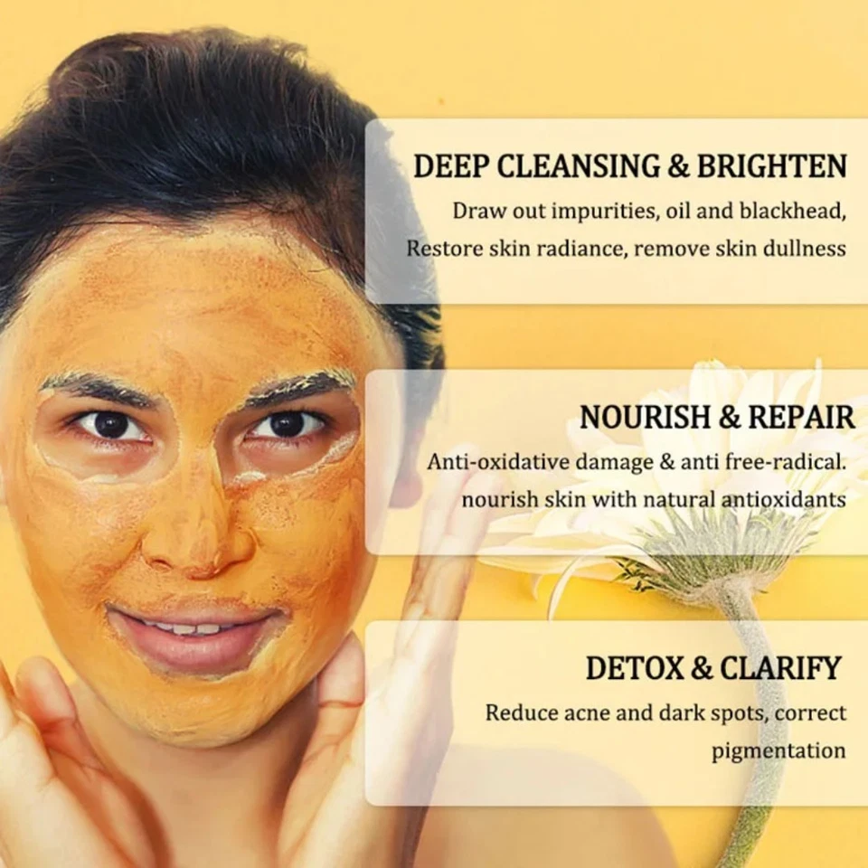 Clay Face Mask Vitamin C, Turmeric, Dead Sea Mud - Image 4 of 4