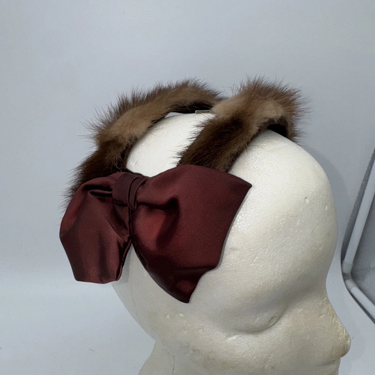 ???Vintage Brown Fur-Trimmed Hat Noreen brown mink trim Luxurious Chocolate Brown Fox Fur Jacket for Sale in Florida main image 2