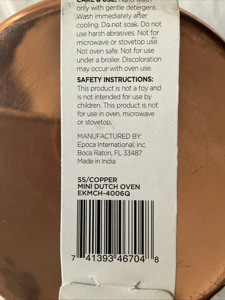 ECOLUTION MINI DUTCH OVEN 5”💛🧡Stainless Steel💛🧡 - Image 4 of 4