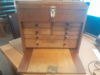 Neslein 7/20T 7 Drawer tray top Engineers wood Cabinet Chest box keys Toolmaker