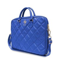 "Torba Guess Quilted 4G Na Laptopa 16\" - Niebieska - Niebieski Guess"