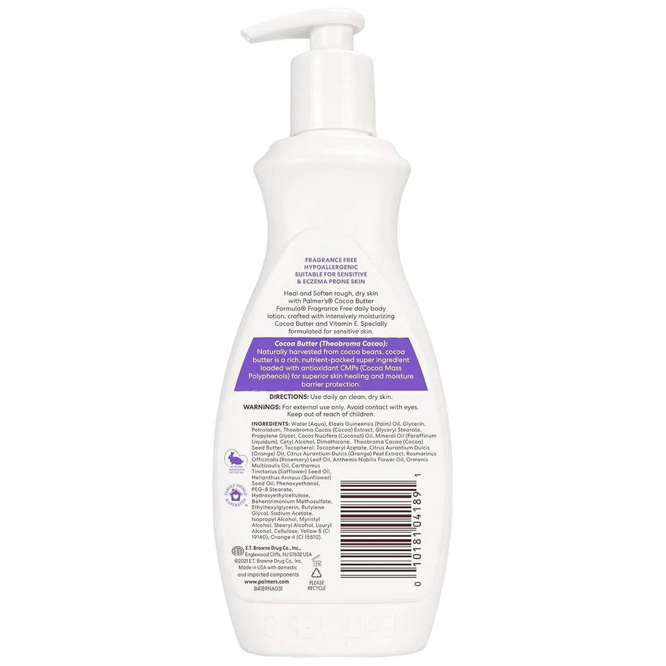 	Palmers какао-масло формула аромат бесплатный лосьон насос бутылка 13,5 унций упаковка 3 шт.	 - Изображение 2 из 4