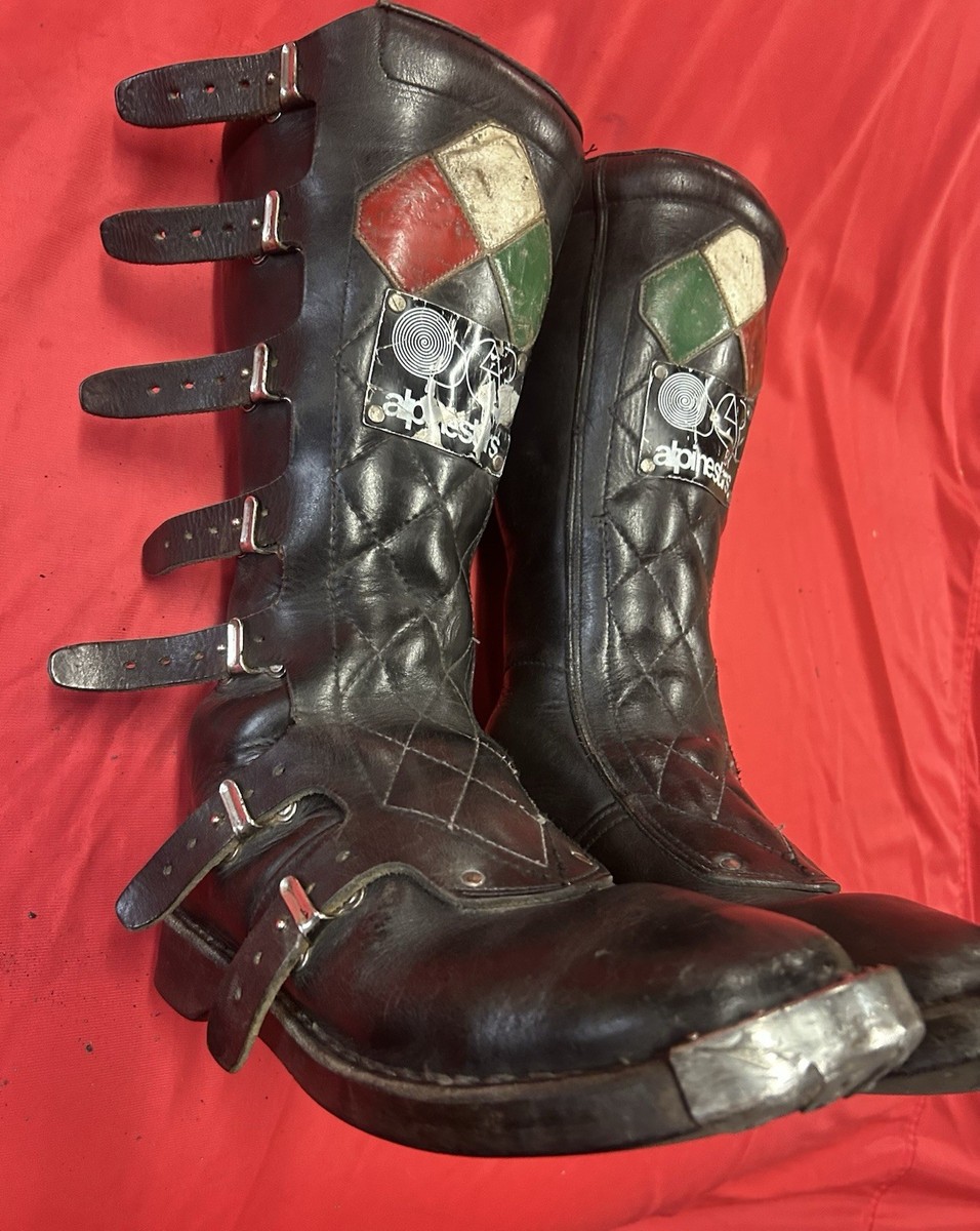 RARE VINTAGE ALPINESTARS OSCAR MOTOCROSS MOTORCYCLE VMX BOOTS MADE