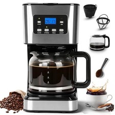 Filterkaffeemaschine 12 Tassen 1.5L Timer Abschaltautomatik Heizplatte BPA-frei