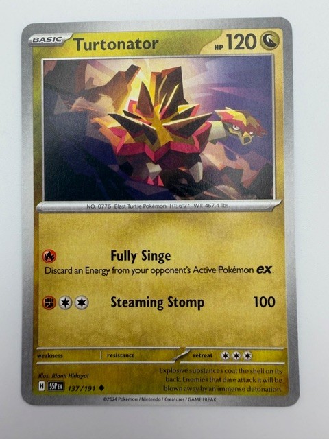 #137/191 Turtonator Normal Uncommon - Pokémon S&V Surging Sparks English NM