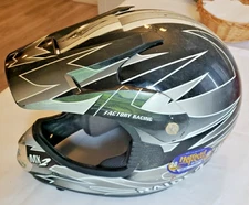Raider Power Sports Racing Motocross Helmet DOT Approved A-635 Size L Used
