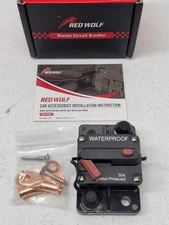 RED WOLF 50A Amp Circuit Breaker for Boat Trolling Motor Marine ATV Vehicles ...