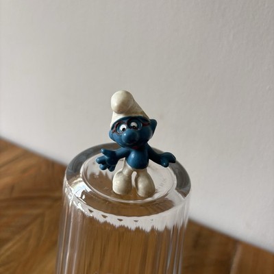 Vintage Schlümpfe Peyo Sammlerstück Mini Figur Brainy Schlumpf