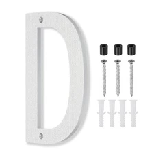 10 Inch House Number, House Address Numbers Sign Large Floating, Silver, D