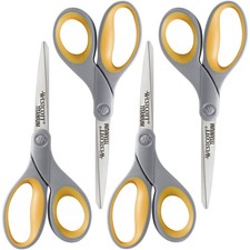 4 Pack 8-Inch Titanium Bonded Scissors Hvy Dty Comfort Grip for Office DIY