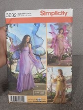 Simplicity Pattern 3632 Fairy Costume Uncut 2007 sz 6-12 Renfest Fantasy Cosplay