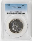 1953 Proof Franklin Half Dollar 50c PCGS PR64
