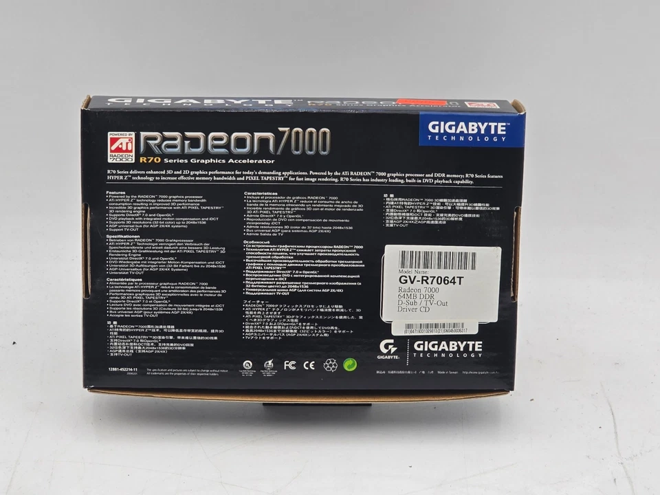 Gigabyte Radeon GV-R7064T 64MB AGP Graphics Card- 04719331329013 - Image 2 of 3