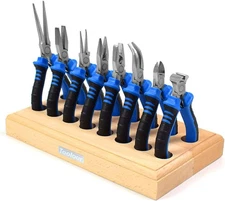 Toolour Jewelry Pliers Set Jeweler Making Tools Kit with Wood Holder,8Pcs Profes