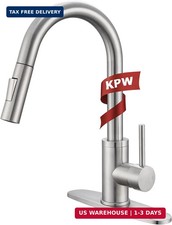 KPW Kitchen Faucet with Pull-Down Sprayer, Brushed Nickel, Stainless Steel