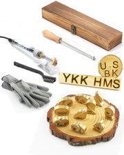 1" 10Pcs Wood Burning Letter Kit, Wood Burning Numbers for Wood Leather Hats Bra
