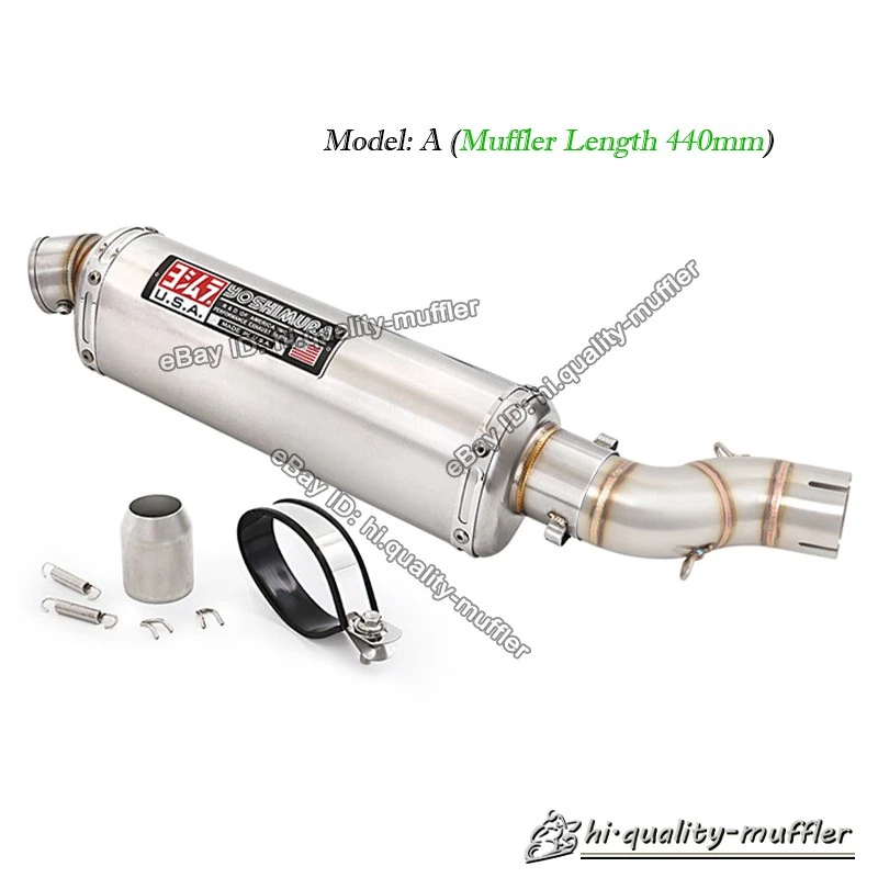 For Suzuki SFV650 Gladius Motorcycle Exhaust Link Pipe + 51mm Muffler Tips - Imagem 2 de 4