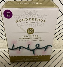    Wondershop LED 100 Micro String Lights Hot Pink 8  3  Indoor  Outdoor    