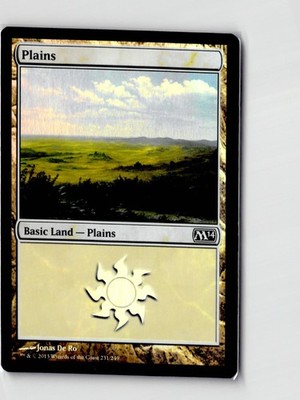 Plains (231) 231 Land Magic 2014 (M14) Magic: The Gathering Foil Lightly Played