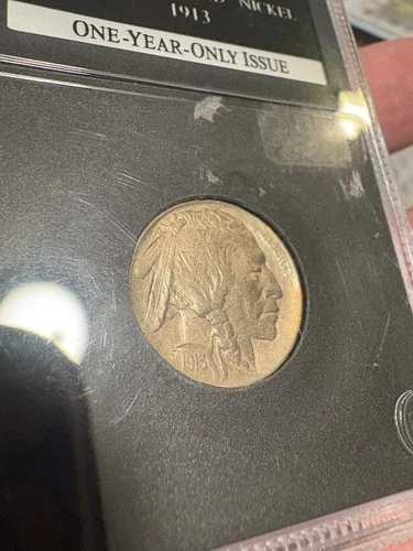 1913 T1Raised Ground buffalo nickel proof strike? VF Condition,  Toner see pics