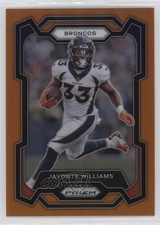 2023 Panini Prizm Orange Prizm 155/249 Javonte Williams #86 11nu