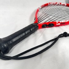 HEAD MX Fire Metallix Racquetball Racquet 3 5/8 Red Black Strung Wrist Cord Used