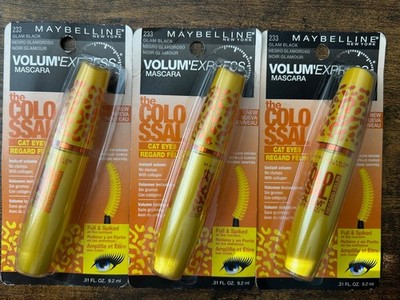 Maybelline The Colossal Volum  Express Cat Eyes Mascara   233 Glam Black 3 Pack