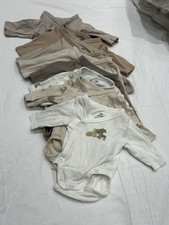 Pack of 9 baby long sleeve body suits 100% cotton size 0-1 months