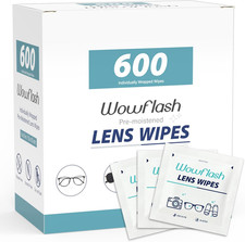 600 Count Lens Wipes for Eyeglasses, Eyeglass Lens Cleaning Wipes Pre-Moistened