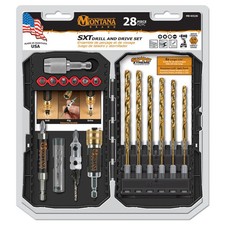 Montana Brand Tools Titanium Coated Wood/metal Drill & Drive Set 28Pc