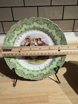 Antique Victoria Carlsbad Austria Porcelain Plate 1891-1920 Green