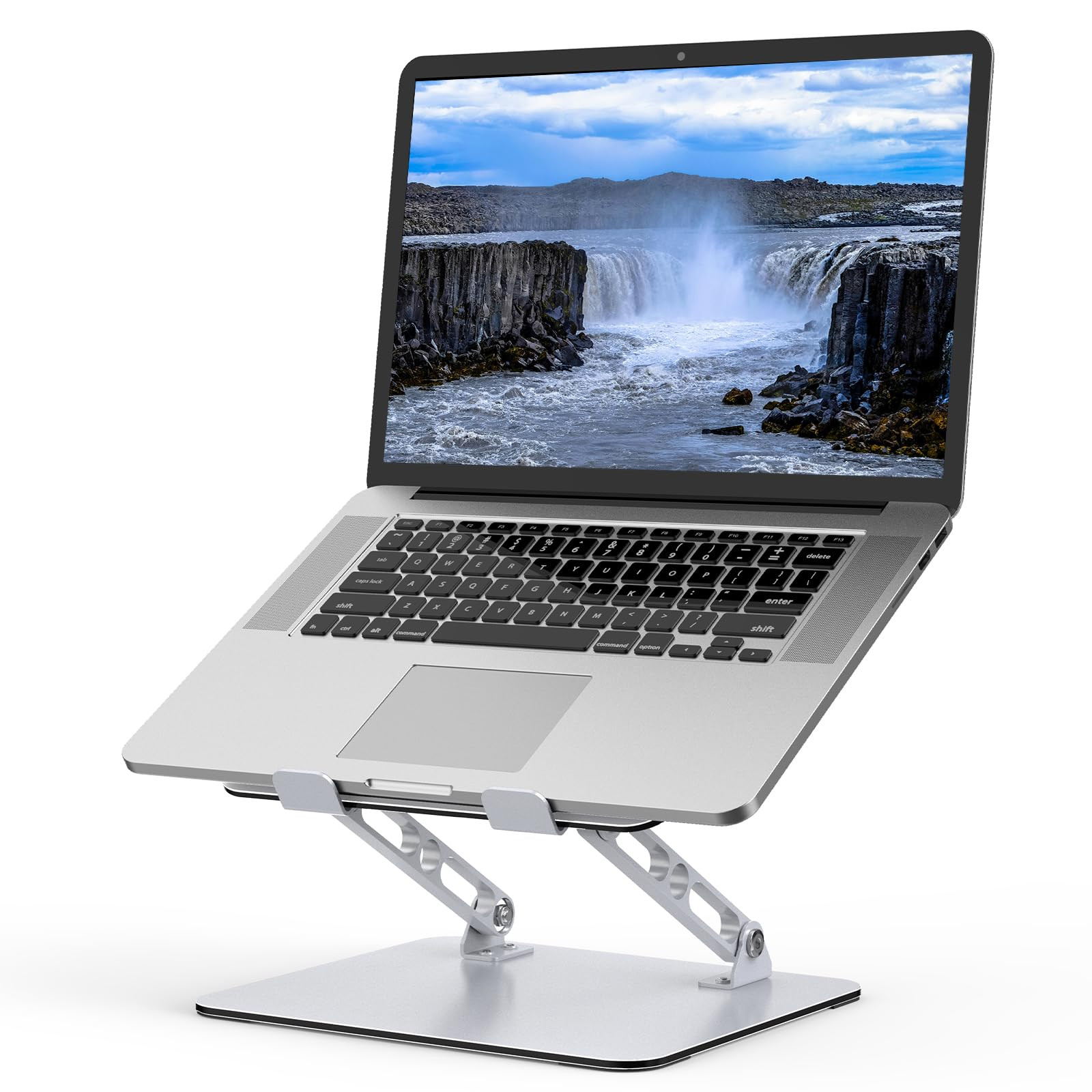 Adjustable Foldable Metal Laptop Stand for Desk Riser Holder-image