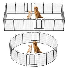 Dog Playpen 40 Inch 16 Panels Heavy Duty Metal Pet Exercise Pen Indoor Outdoor
