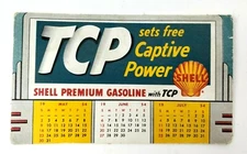 Shell Oil Gas TCP 1954 Calendar Blotter