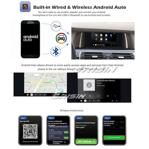 10.25" Android 13.0 Coche Estéreo Navegación por Satélite CarPlay Wifi BMW Serie 5 F10/F11 con CIC - Imagen 6 de 22