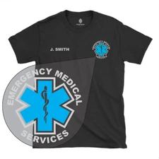 EMS EMT Paramedic Emergency Medical Reflective T-Shirt Tri-Blend Customizable