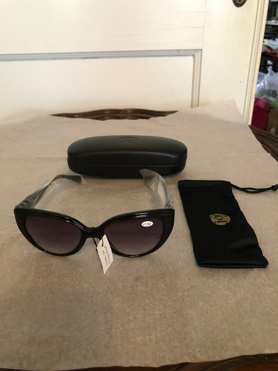 JOY MANGANO NY BIFOCAL GLASSES WITH NAVY CAGE AND CLEANING  display picture 2