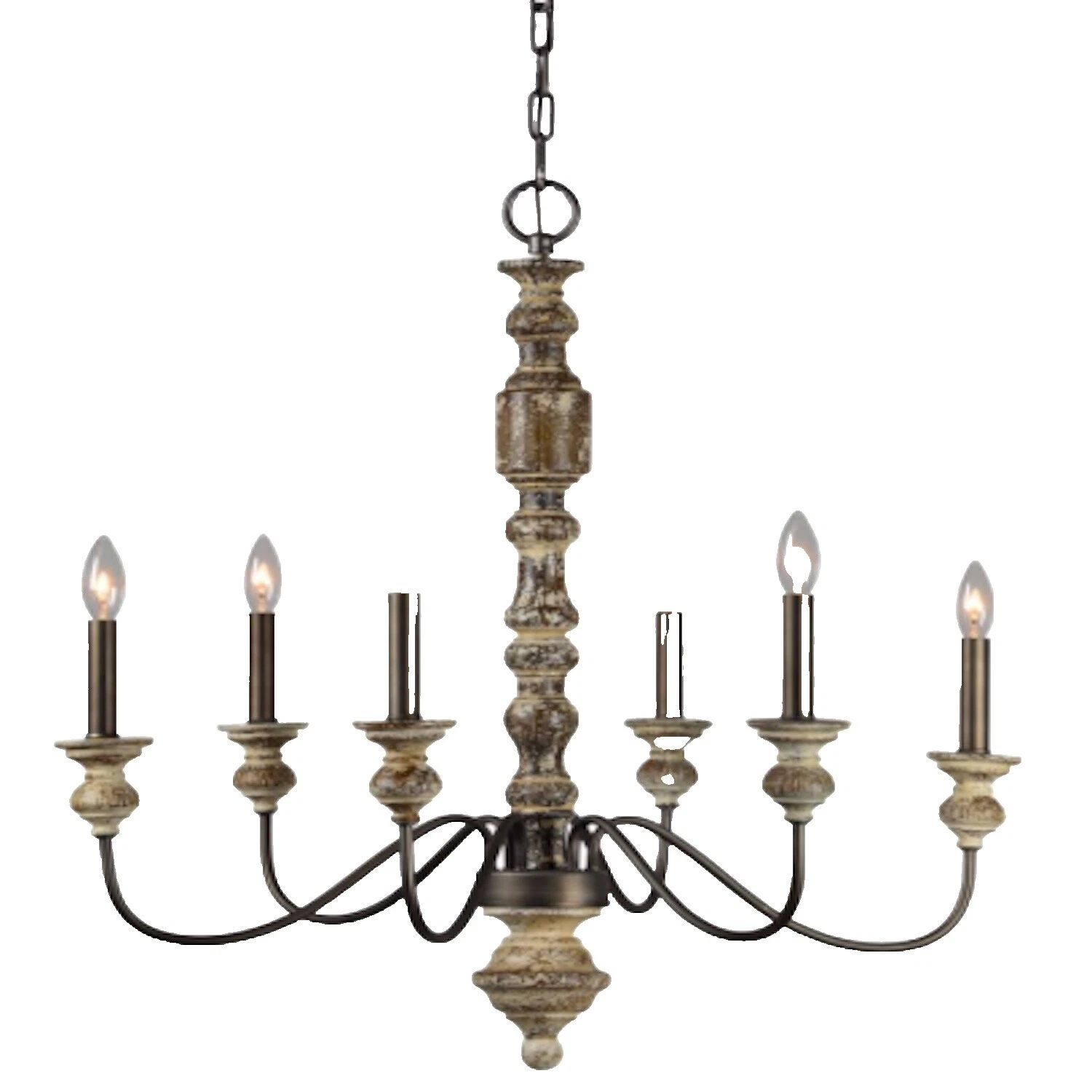 Wooden Country Corded Chandeliers & Ceiling Fixtures